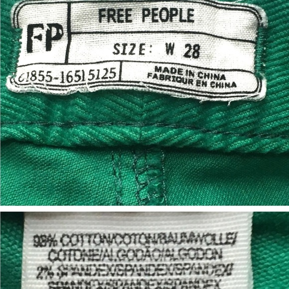 Free People Green Corduroy Jeans/Pants - Picture 6 of 7